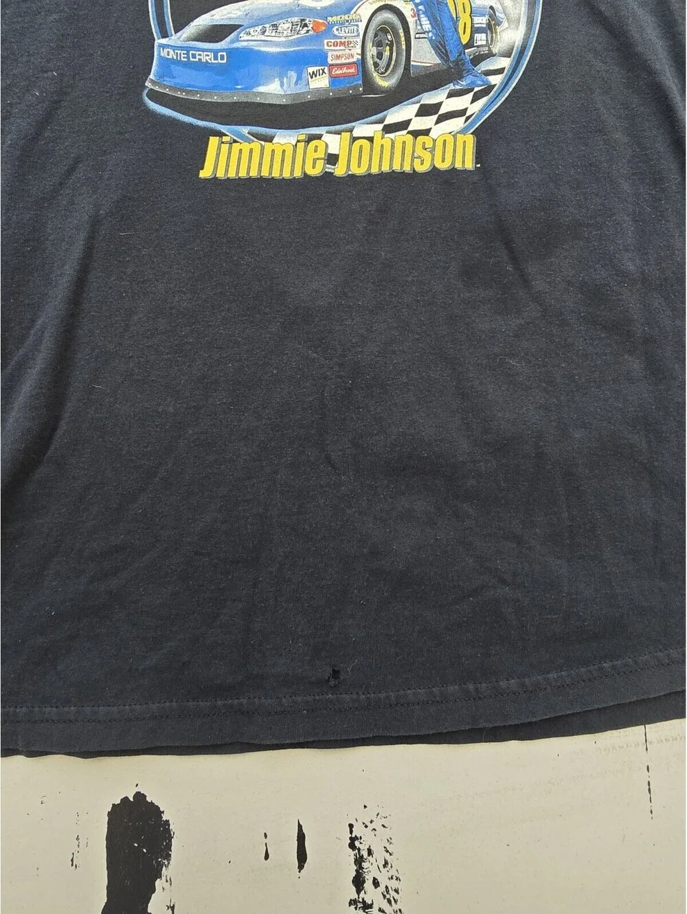Levi Strauss Signature XL Black Mens Tshirt Jimmie Johnson Nascar Race Team #48